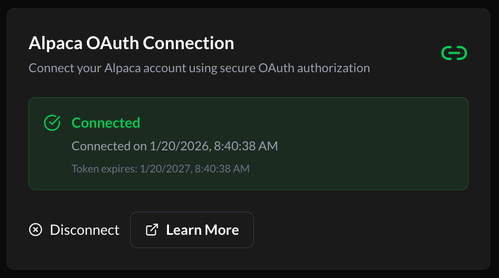 Connected Status Card
