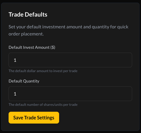 Trade Defaults